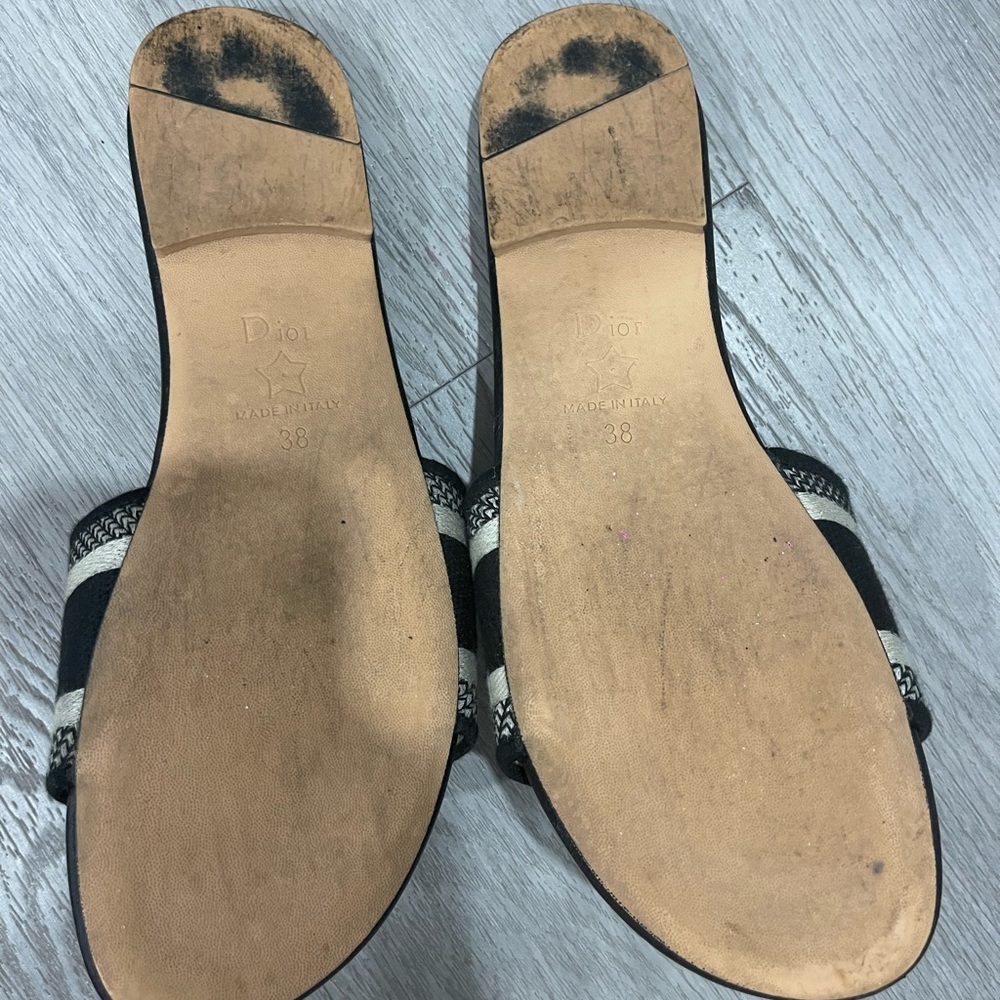 Dior Black and Tan Women's Sandals - Picture 2 of 3